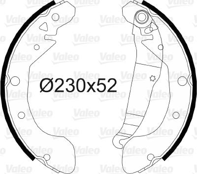 Valeo 564153 - Комплект гальм, барабанний механізм avtolavka.club