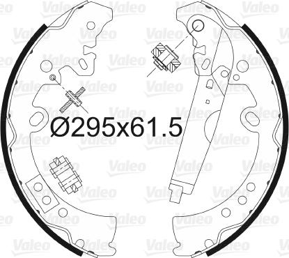 Valeo 564164 - Комплект гальм, барабанний механізм avtolavka.club