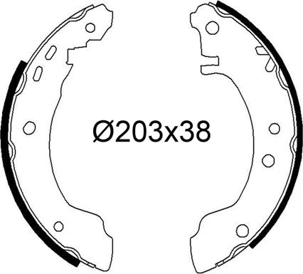 Valeo 564328 - Комплект гальм, барабанний механізм avtolavka.club