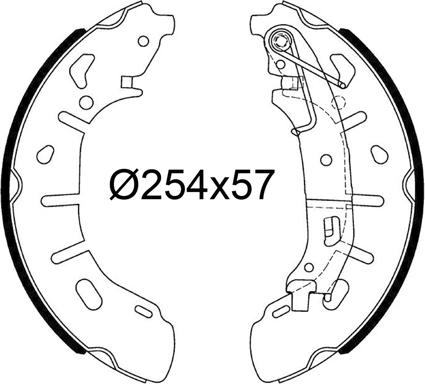 Valeo 564251 - Комплект гальм, барабанний механізм avtolavka.club