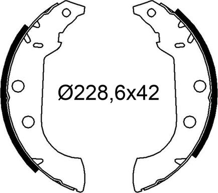 Valeo 564272 - Комплект гальм, барабанний механізм avtolavka.club