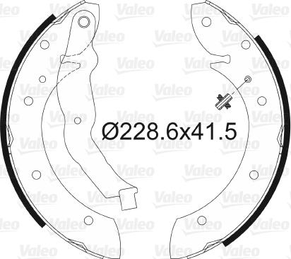 Valeo 562587 - Комплект гальм, барабанний механізм avtolavka.club