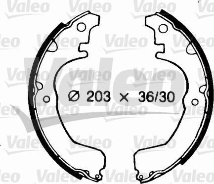 Valeo 562683 - Комплект гальм, барабанний механізм avtolavka.club