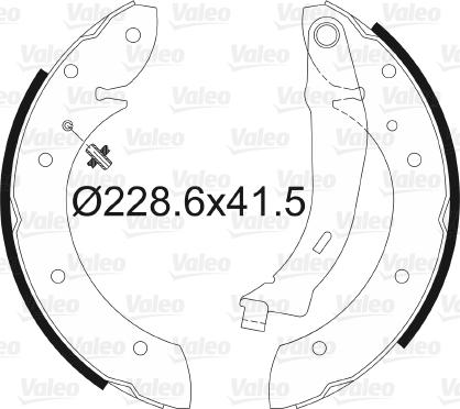 Valeo 562630 - Комплект гальм, барабанний механізм avtolavka.club