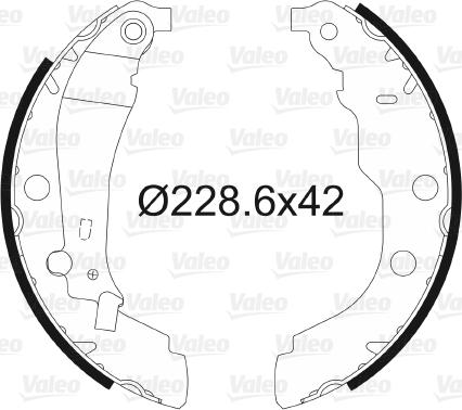 Valeo 562628 - Комплект гальм, барабанний механізм avtolavka.club