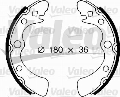 Valeo 562679 - Комплект гальм, барабанний механізм avtolavka.club