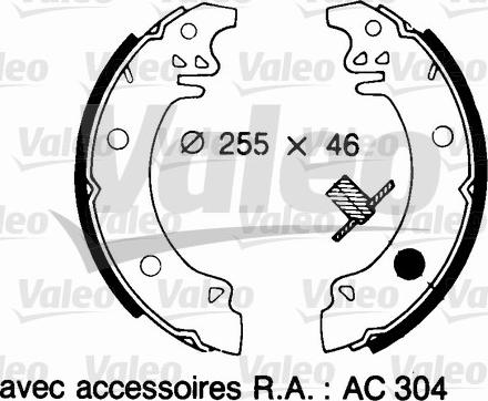 Valeo 562049 - Комплект гальм, барабанний механізм avtolavka.club