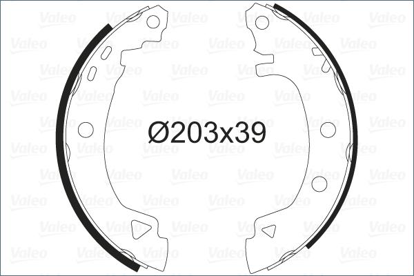 Valeo 562041 - Комплект гальм, барабанний механізм avtolavka.club