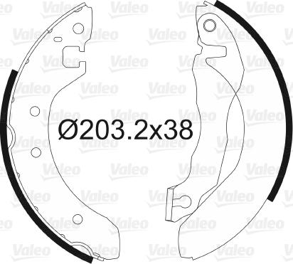 Valeo 562055 - Комплект гальм, барабанний механізм avtolavka.club