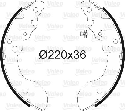 Valeo 562755 - Комплект гальм, барабанний механізм avtolavka.club