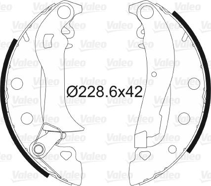 Valeo 562764 - Комплект гальм, барабанний механізм avtolavka.club