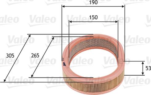 Valeo 585627 - Повітряний фільтр avtolavka.club