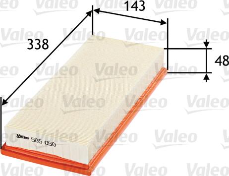 Valeo 585050 - Повітряний фільтр avtolavka.club