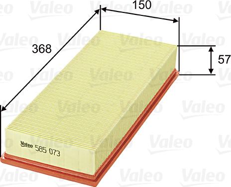 Valeo 585073 - Повітряний фільтр avtolavka.club