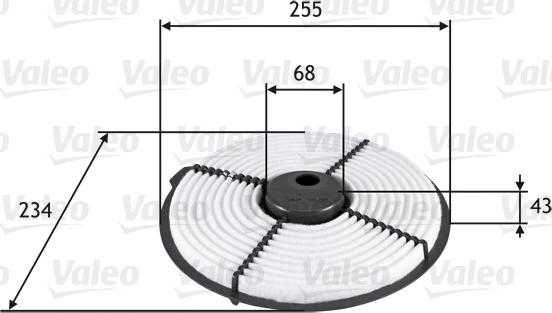 Valeo 585704 - Повітряний фільтр avtolavka.club