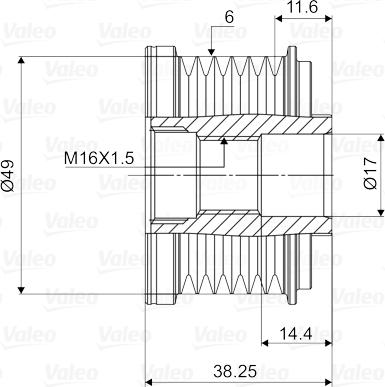 Valeo 588055 - Ремінний шків, генератор avtolavka.club