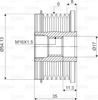 Valeo 588003 - Ремінний шків, генератор avtolavka.club