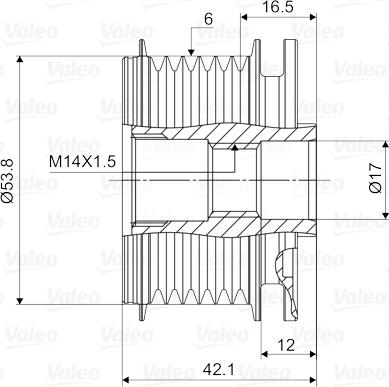 Valeo 588011 - Ремінний шків, генератор avtolavka.club