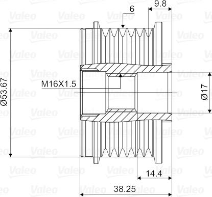 Valeo 588028 - Ремінний шків, генератор avtolavka.club