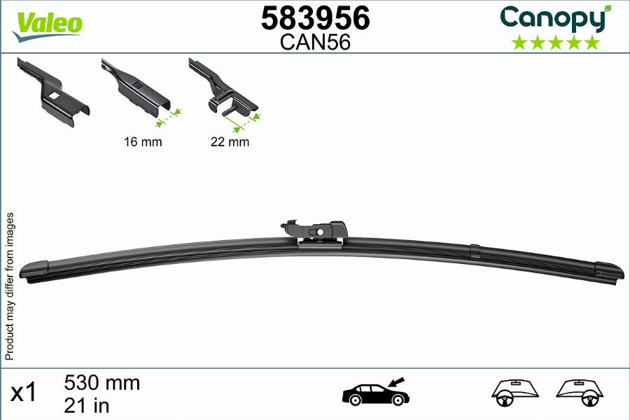 Valeo 583956 - Щітка склоочисника avtolavka.club