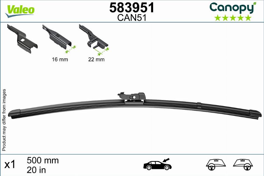 Valeo 583951 - Щітка склоочисника avtolavka.club