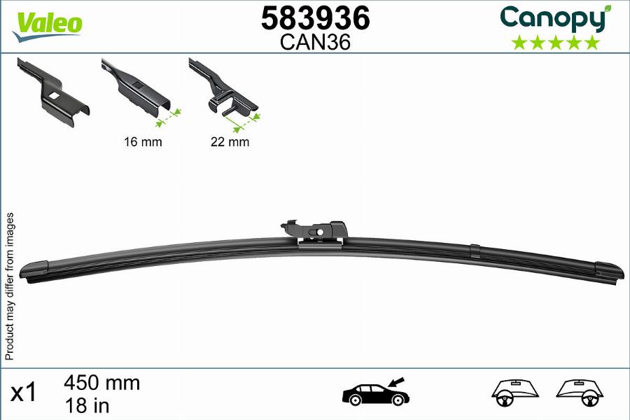 Valeo 583936 - Щітка склоочисника avtolavka.club