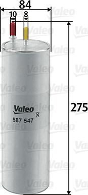 Valeo 587547 - Паливний фільтр avtolavka.club