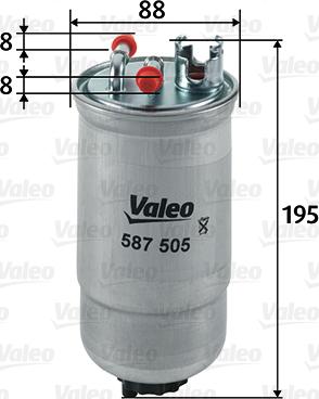 Valeo 587505 - Паливний фільтр avtolavka.club