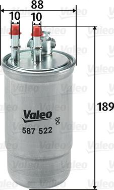 Valeo 587522 - Паливний фільтр avtolavka.club