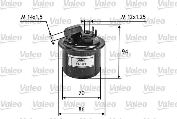 Valeo 587203 - Паливний фільтр avtolavka.club