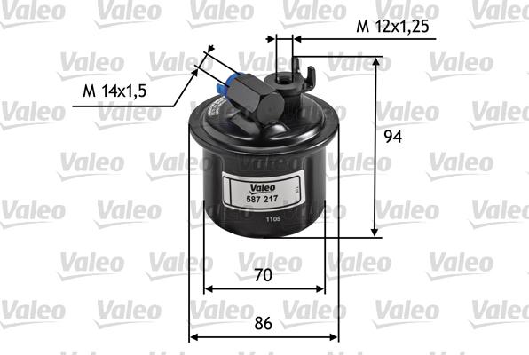 Valeo 587217 - Паливний фільтр avtolavka.club