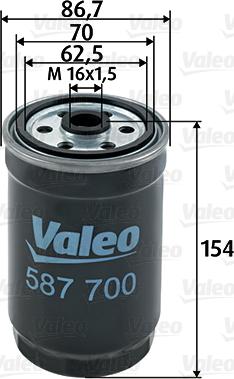 Valeo 587700 - Паливний фільтр avtolavka.club