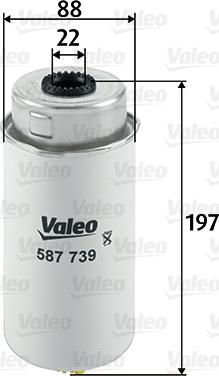 Valeo 587739 - Паливний фільтр avtolavka.club