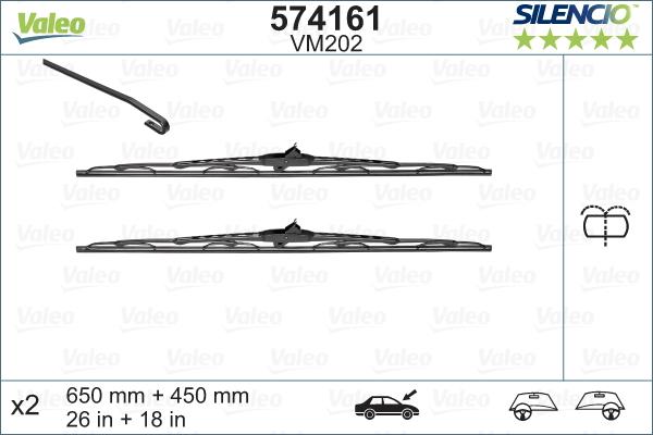 Valeo 574161 - Щітка склоочисника avtolavka.club