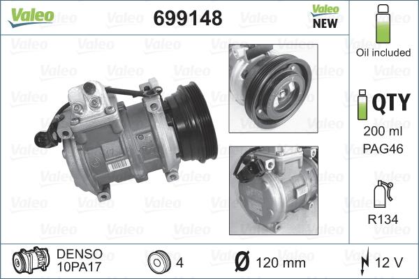 Valeo 699148 - Компресор, кондиціонер avtolavka.club