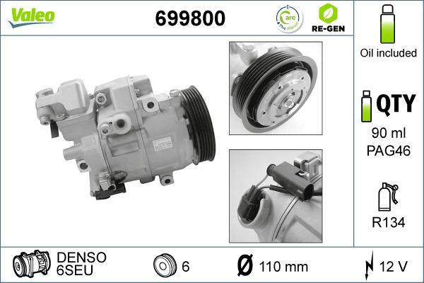 Valeo 699800 - Компресор, кондиціонер avtolavka.club