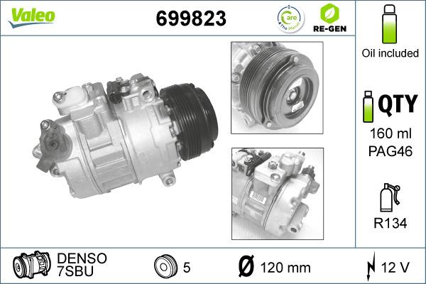 Valeo 699823 - Компресор, кондиціонер avtolavka.club