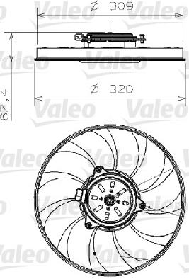 Valeo 696001 - Вентилятор, охолодження двигуна avtolavka.club