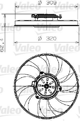 Valeo 696003 - Вентилятор, охолодження двигуна avtolavka.club