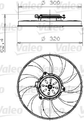 Valeo 696002 - Вентилятор, охолодження двигуна avtolavka.club