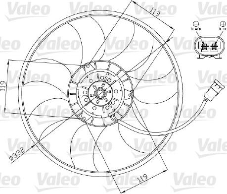 Valeo 696013 - Вентилятор, охолодження двигуна avtolavka.club