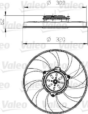 Valeo 696024 - Вентилятор, охолодження двигуна avtolavka.club