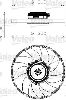 Valeo 696027 - Вентилятор, охолодження двигуна avtolavka.club