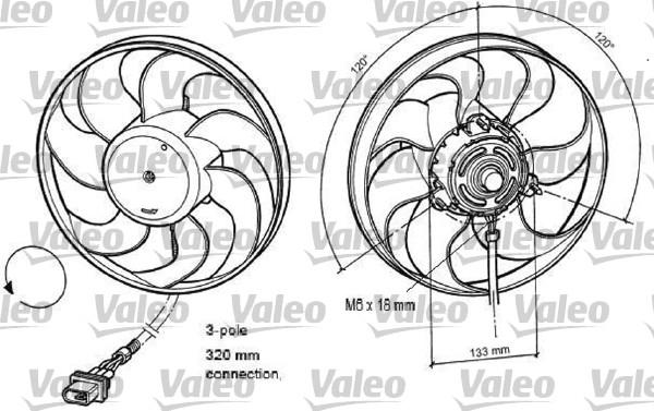 Valeo 696078 - Вентилятор, охолодження двигуна avtolavka.club