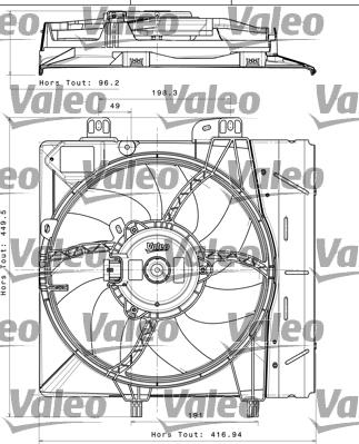 Valeo 696393 - Вентилятор, охолодження двигуна avtolavka.club