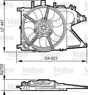 Valeo 696383 - Вентилятор, охолодження двигуна avtolavka.club