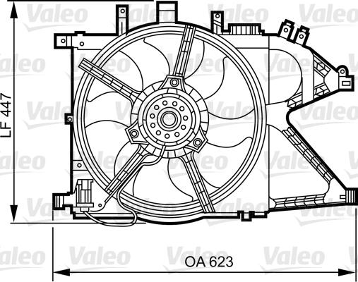 Valeo 696382 - Кронштейн, вентилятор радіатора avtolavka.club