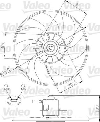 Valeo 696286 - Вентилятор, охолодження двигуна avtolavka.club