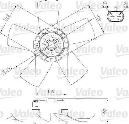 Valeo 696279 - Вентилятор, охолодження двигуна avtolavka.club