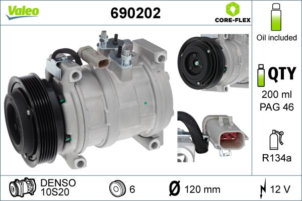 Valeo 690202 - Компресор, кондиціонер avtolavka.club